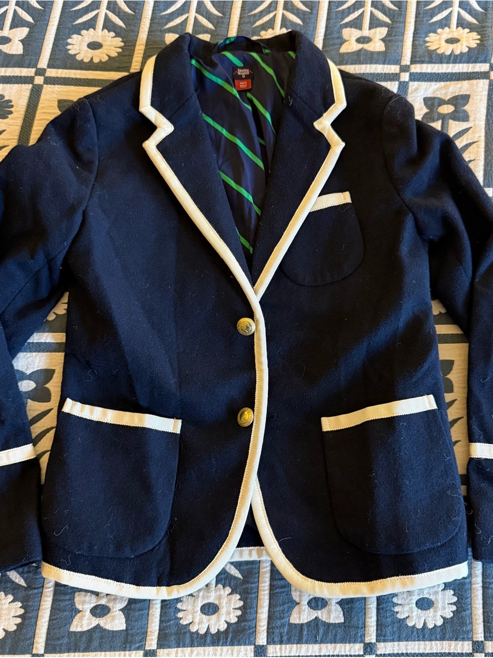 Boys Rowing Blazers x Targe Navy Blazer with White Trim - Classic Contrast Style